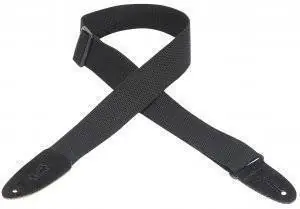 Levy‘s Cotton Guitar Strap with Suede Ends - Black Commander Maintenant