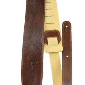 Achetez Aujourd'hui Perri‘s Leathers Ltd 2.5‘‘ Top Grain Italian Leather Guitar Strap - Dark Brown