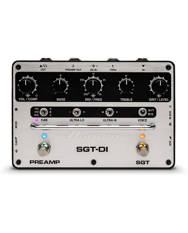 Vente Flash AMPEG SGT-DI PEDALE PRÉAMPLIFICATEUR POUR BASSE