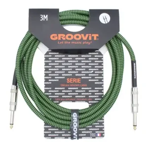 Prix Promo GROOVIT CABLE JACK MONO / JACK MONO TRESSÉ VERT - 3m