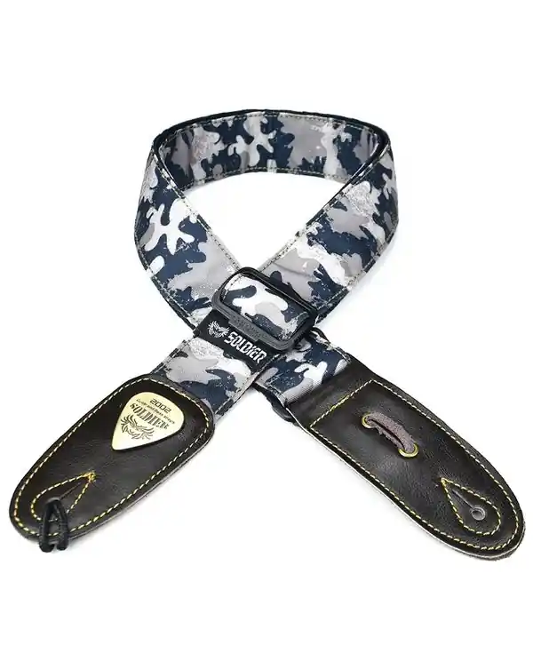 Satisfait Ou Remboursé SOLDIER 130601 COURROIE GUITARE TOILE CAMOUFLAGE GRIS