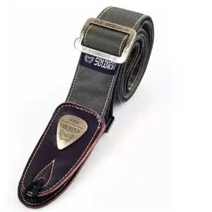 Offre Du Jour SOLDIER 131001 COURROIE GUITARE LUXE JEAN TISSÉ VERT