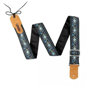 SOLDIER M33 134N03 COURROIE GUITARE JACQUARD VINTAGE BLEU Meilleure Vente