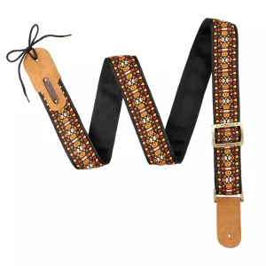 SOLDIER M33 134N06 COURROIE GUITARE JACQUARD VINTAGE ROUGE Promotion
