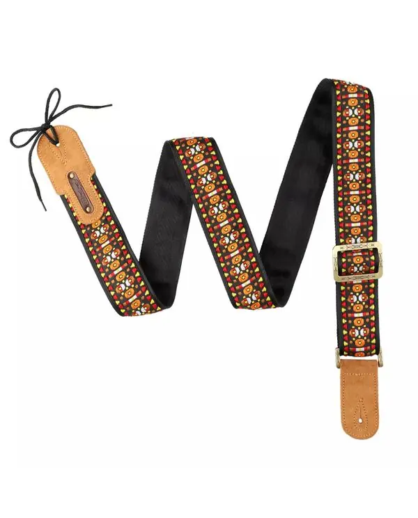 SOLDIER M33 134N06 COURROIE GUITARE JACQUARD VINTAGE ROUGE Promotion