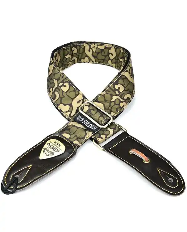 Affaire À Saisir SOLDIER 1306A02 COURROIE GUITARE LUXE TOILE CAMOUFLAGE VERT