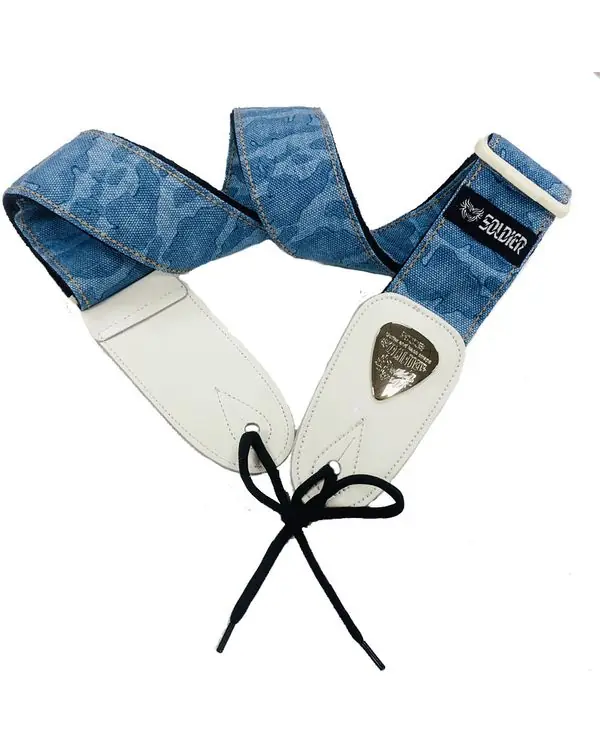 SOLDIER 1306C03 COURROIE GUITARE TOILE CAMOUFLAGE BLEU Certifié