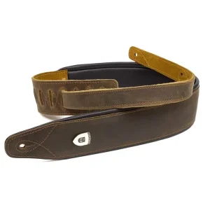 SOLDIER GL025N COURROIE GUITARE CUIR VINTAGE MATELASSÉ MARRON Acheter Direct