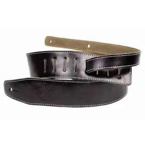 SOLDIER GL01401 COURROIE GUITARE CUIR LISSE NOIR Achetez Aujourd'hui