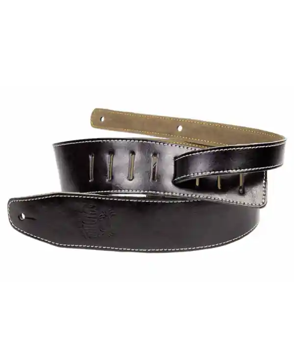 SOLDIER GL01401 COURROIE GUITARE CUIR LISSE NOIR Achetez Aujourd'hui