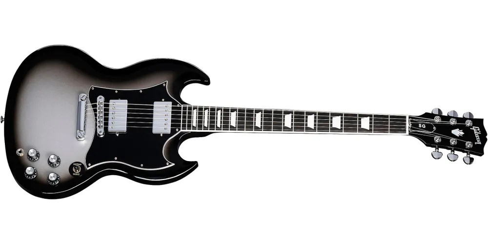 Livraison Express Gibson Limited Edition SG Standard with Ebony Fingerboard, Softshell Case - Silverburst