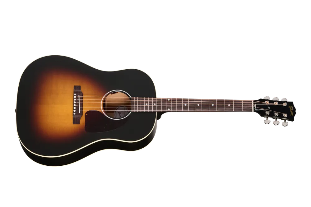 Gibson J-45 Special Acoustic/Electric Guitar with Softshell Case - Satin Vintage Sunburst Réduction