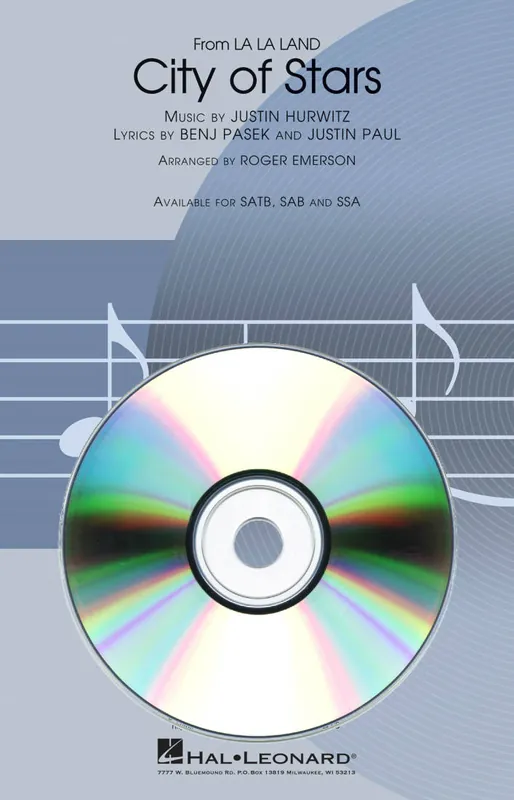 Promotion Hal Leonard City of Stars (from La La Land) - Emerson - ShowTrax CD