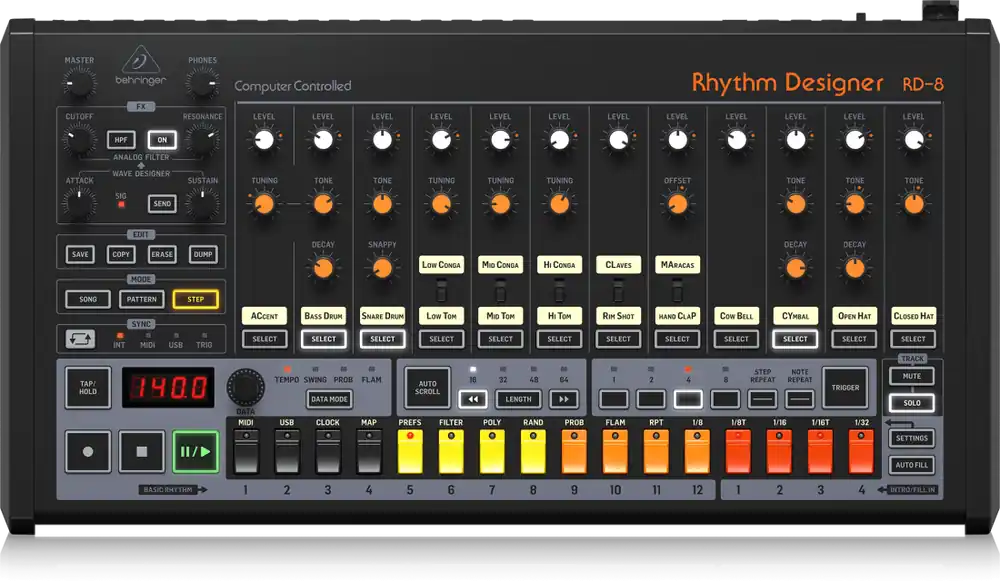 Behringer RD-8 MKII Classic Analog Drum Machine Achat Immédiat