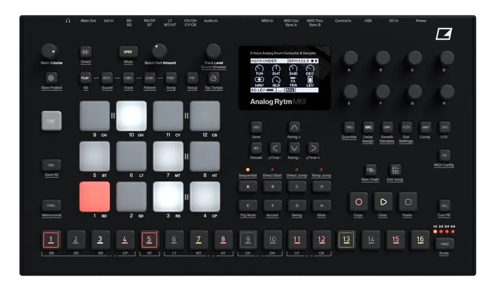Elektron Analog Rytm MKII 8-Voice Analog Drum Machine & Sampler Bon Marché