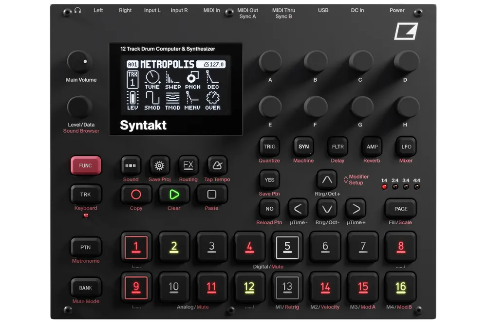 Elektron Syntakt 12-Track Drum Computer & Synthesizer Usine Directe