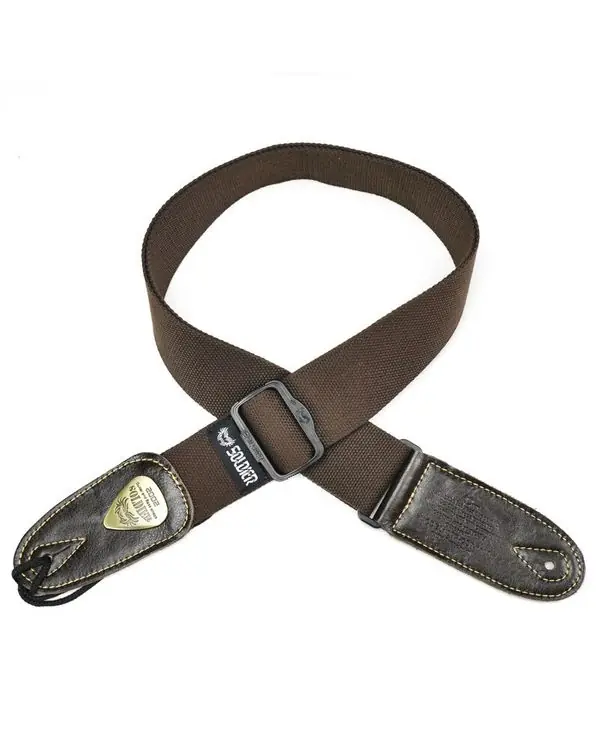 SOLDIER 130304 COURROIE GUITARE COTON TISSÉ MARRON Prix Bas