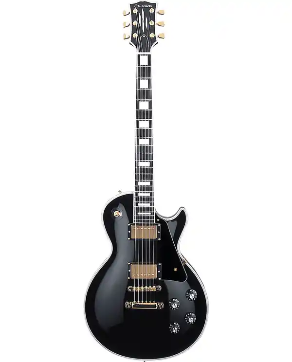 Top Vente EDWARDS E-LP130CDP-BK GUITARE ELECTRIQUE BLACK avec housse