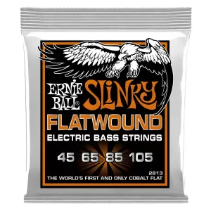 Remise ERNIE BALL 2813 SLINKY FLATWOUND JEU BASSE ELECTRIQUE 45-105