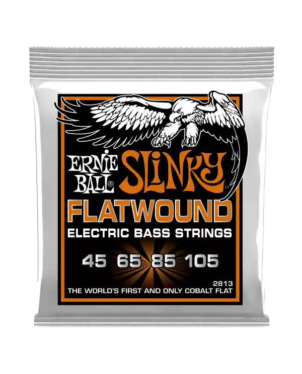 Remise ERNIE BALL 2813 SLINKY FLATWOUND JEU BASSE ELECTRIQUE 45-105