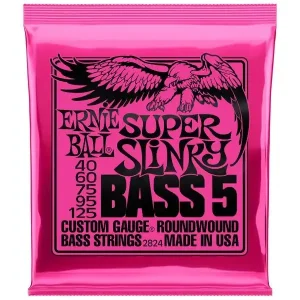 ERNIE BALL 2824 SUPER SLINKY JEU BASSE ELECTRIQUE 5 CORDES 45-125 Meilleur Prix