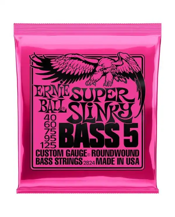 ERNIE BALL 2824 SUPER SLINKY JEU BASSE ELECTRIQUE 5 CORDES 45-125 Meilleur Prix