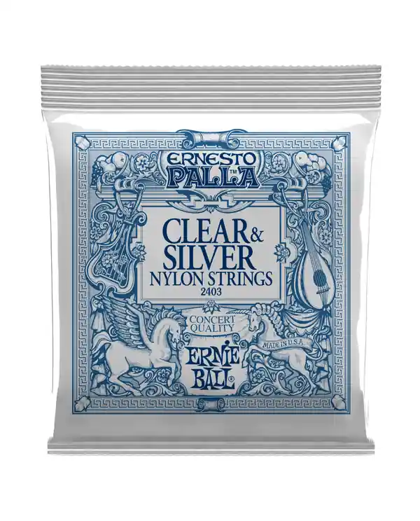 ERNIE BALL 2403 ERNESTO PALLA JEU GUITARE CLASSIQUE CLAIR/ARGENT� Satisfait Ou Remboursé