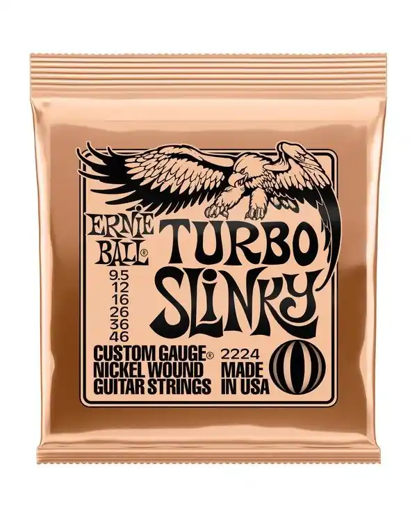 ERNIE BALL 2224 TURBO SLINKY JEU GUITARE ELECTRIQUE 9,5-46 Commander Vite