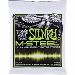Prix Réduit ERNIE BALL 2921 SLINKY M-STEEL JEU GUITARE ELECTRIQUE 10-46