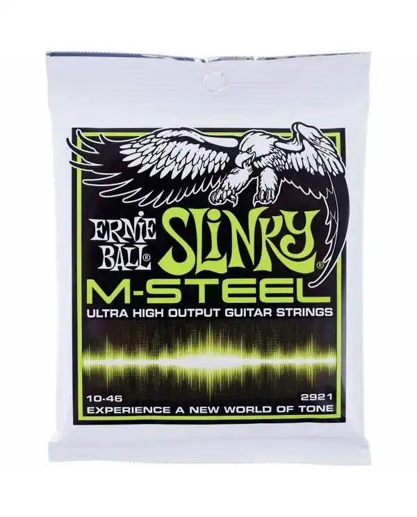 Prix Réduit ERNIE BALL 2921 SLINKY M-STEEL JEU GUITARE ELECTRIQUE 10-46
