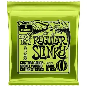 Achat Immédiat ERNIE BALL 3221 REGULAR SLINKY 10-46 PACK DE 3 JEU