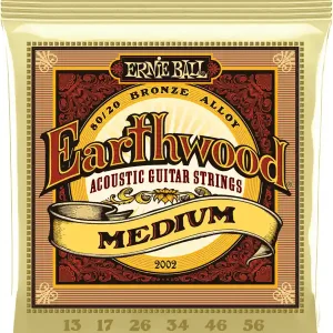 ERNIE BALL 2002 EARTHWOOD 80/20 BRONZE MEDIUM JEU FOLK 13-56 Haute Qualité