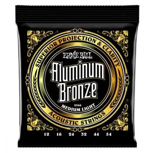 ERNIE BALL 2566 ALUMINIUM BRONZE MEDIUM LIGHT JEU FOLK 12-54 Prix Choc