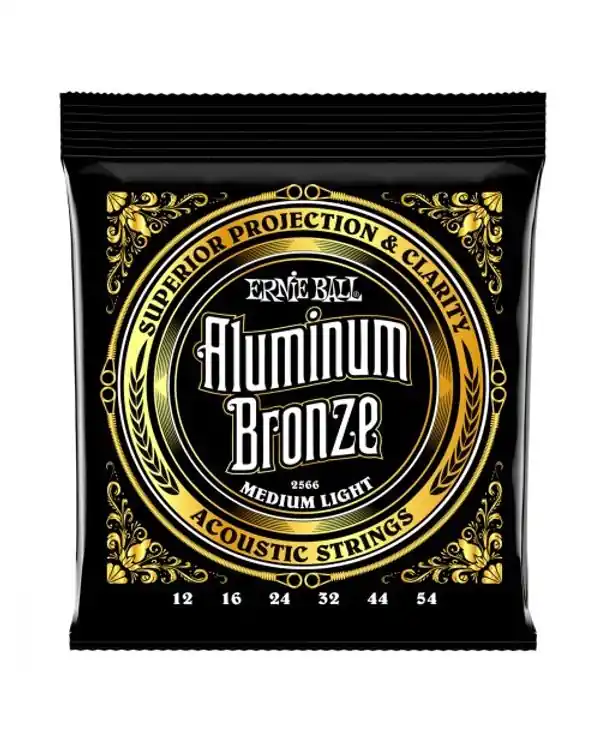 ERNIE BALL 2566 ALUMINIUM BRONZE MEDIUM LIGHT JEU FOLK 12-54 Prix Choc