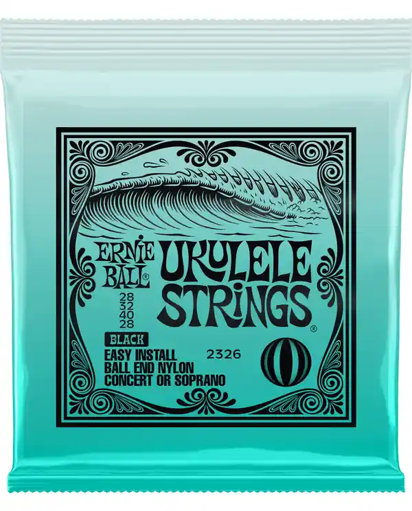 Expédition Rapide ERNIE BALL 2326 JEU UKULELE CONCERT/SOPRANO NYLON NOIR � BOULE 28-4