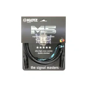 KLOTZ M5KBFM050 CABLE XLR MALE/XLR FEMELLE 5m Haute Qualité