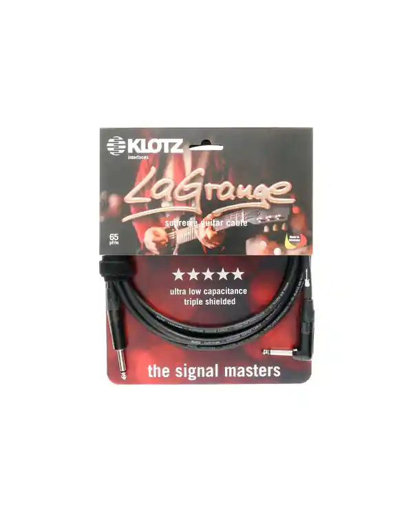 Bon Marché KLOTZ LAGPR0300 "LAGRANGE" CABLE JACK MONO/JACK MONO 90° 3m