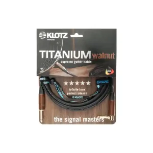 KLOTZ TIW0600PR "TITANIUM" CABLE JACK MONO/JACK 90° CONTACT OR Offre Spéciale