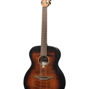 Petit Prix LAG TN70A-B&B "TRAMONTANE" GUITARE FOLK NYLON AUDITORIUM BLACK&BROWN