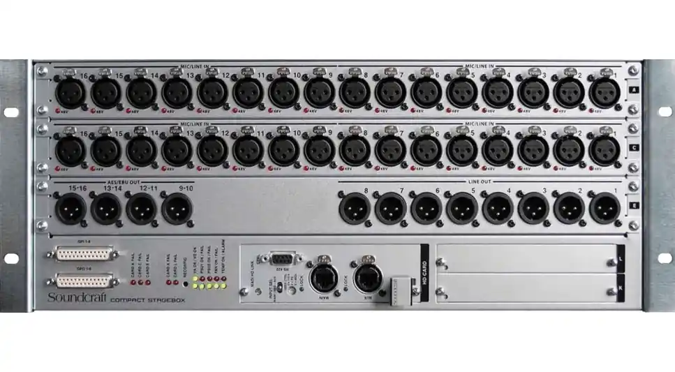 Dernier Modèle Soundcraft Rack de scène Compact 32in/16 out analog CAT5