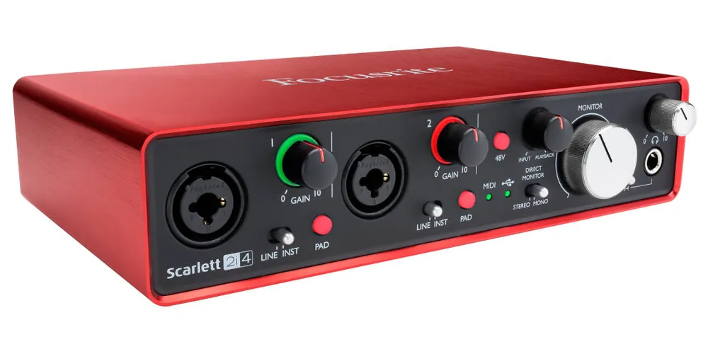 Solde Focusrite Scarlett 2i4 Gen2 - 24/96 2 In, 4 Out USB 2.0 Audio Interface