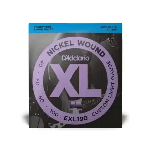 D‘ADDARIO EXL190 JEU DE CORDE BASSE CUSTOM LIGHT LONG SCALE 40-100 Prix Bas