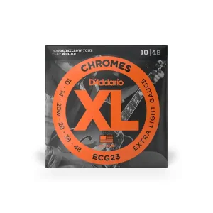 Offre Limitée D‘ADDARIO ECG23 FILE PLAT CHROME STAINLESS STEEL Jazz x-light 10-48