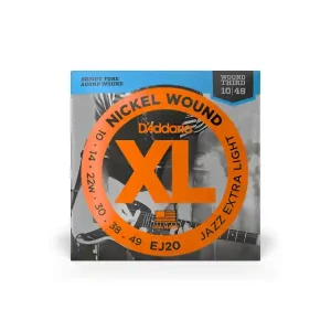 Top Vente D‘ADDARIO EJ20 NICKEL WOUND JAZZ EXTRA LIGHT 12-52