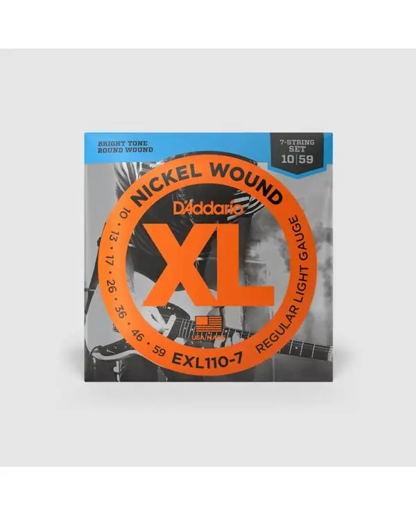 D‘ADDARIO EXL110-7 JEU CORDES GUIT ELEC 7 CORDES REGULAR LIGHT 10-59 Paiement Sécurisé