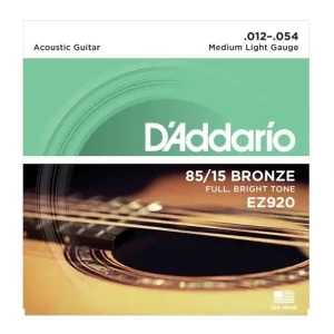 D‘ADDARIO EZ920 85/15 BRONZE JEU DE CORDE POUR GUITARE FOLK 12-54 Acheter Direct