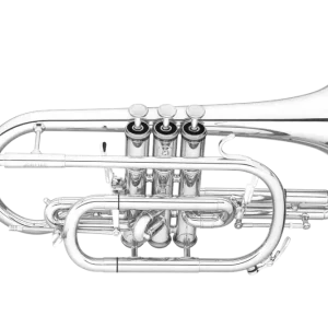 Jupiter JCR1100RSQ Intermediate Bb Cornet with Rose Brass Bell - Silver-Plated Promotion