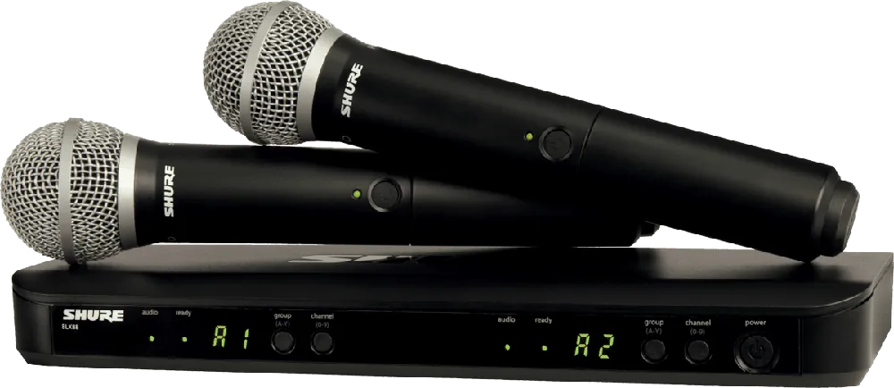 Shure BLX288E-PG58-H8E Double émetteur BLX et micro PG58 bande H8E Prix Choc