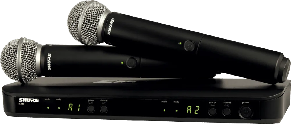 Shure BLX288E-SM58-K3E Système complet double BLX micro SM58 - Bande K3E Offre Spéciale