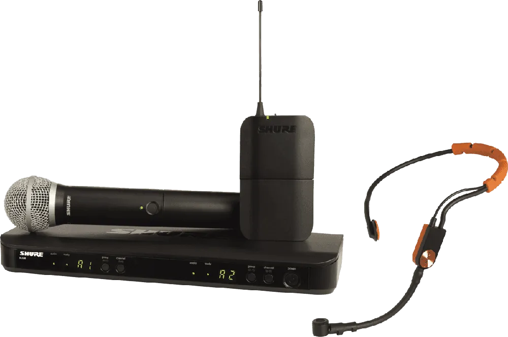 Shure BLX1288E-SM31-M17 Système Serre-tête Fitness SM31 / Main SM58 Certifié